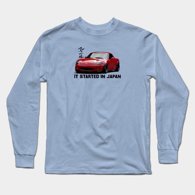 Mazda Miata / MX5 NB - Jinba Ittai, it all started in japan Long Sleeve T-Shirt by mudfleap